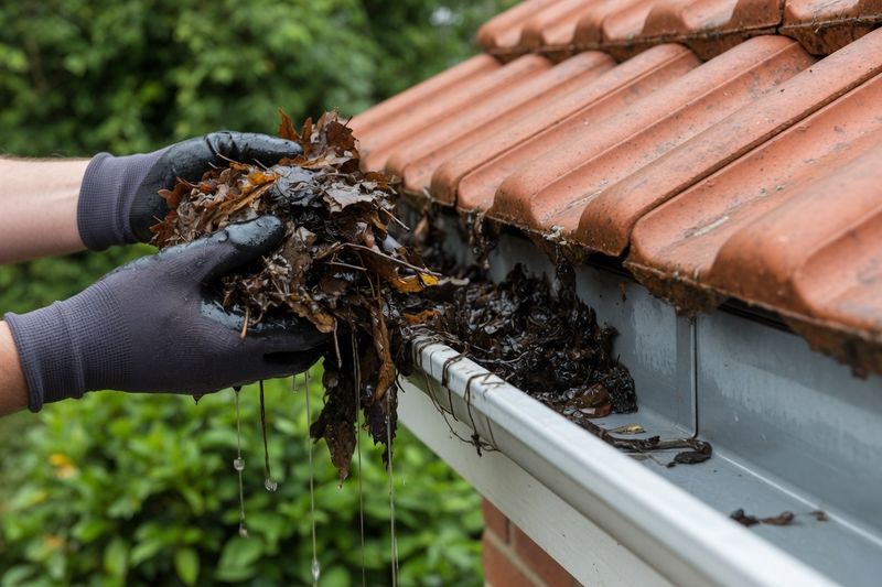 Gutter cleaning and downpipe flushing